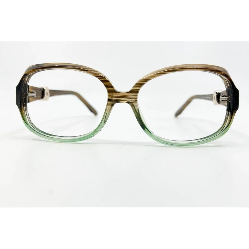 S677 Eyeglasses Frames Women Brown Green Ombre Full Rim 53-17-130